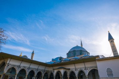 Topkapı Sarayı. İstanbul 'un arka plan fotoğrafının simgeleri. Türkiye 'ye Seyahat.