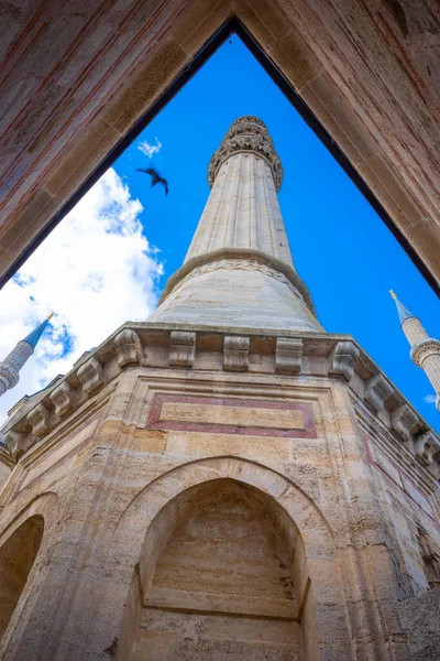 Islamisk Arkitektur Minaret Selimiye Moskén Edirne Ramadan Eller Islamisk Bakgrund — Stockfoto