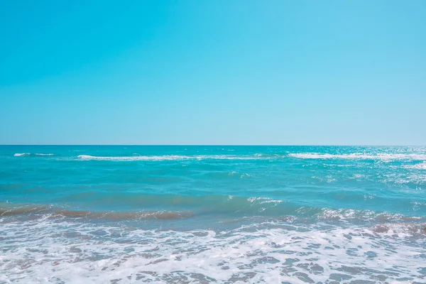 Μεσογειακή Θάλασσα Κυματιστή Μεσογειακή Θάλασσα Φωτογραφία Φόντου Ταξίδι Διακοπές Διακοπές — Φωτογραφία Αρχείου