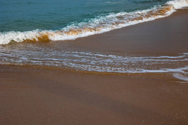 Dalgalar Kumsal Köpükleri Plaj Fotoğrafı Seyahat Tatil Geçmişi — Stok fotoğraf