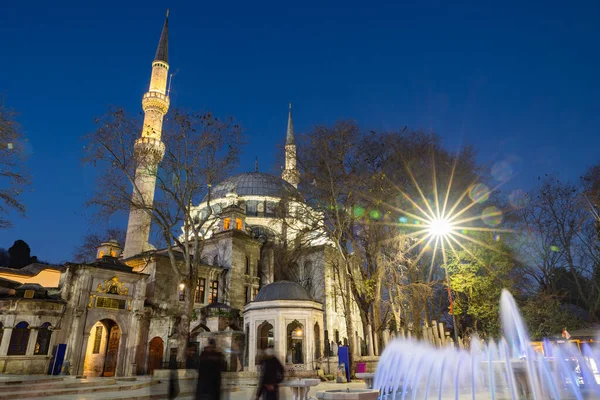 Mesquita Eyup Sultan Istambul Noite Ramadã Kandil Laylat Qadr Foto — Fotografia de Stock