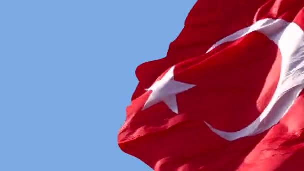 Türkische Flagge Und Kind April Nationale Souveränität Und Kindertag Oder — Stockvideo