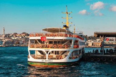 İstanbul feribotları. İstanbul 'un deniz taşımacılığı. İstanbul Türkiye - 10.13.2021