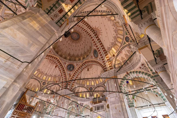 Mezquita Fatih Estambul Arquitectura Islámica Foto Fondo Ramadán Kandil Laylat — Foto de Stock