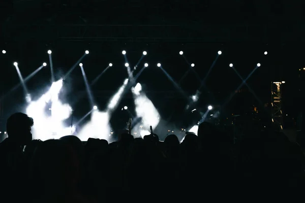 Tło Imprezy Lub Koncertu Światła Scenie Efekt Mgły Reflektory — Zdjęcie stockowe
