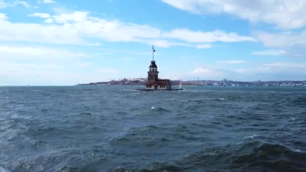 Maidens Tower. Maidens Tower in Istanbul — Stock Video