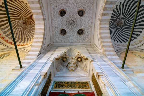 Decoraciones Las Cúpulas Mezquita Bayezid Edirne Arquitectura Islámica Foto Fondo —  Fotos de Stock