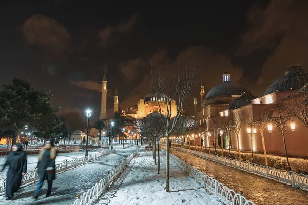 Hagia Sophia Ayasofya Hiver Voyage Istanbul Arrière Plan Istanbul Turquie — Photo