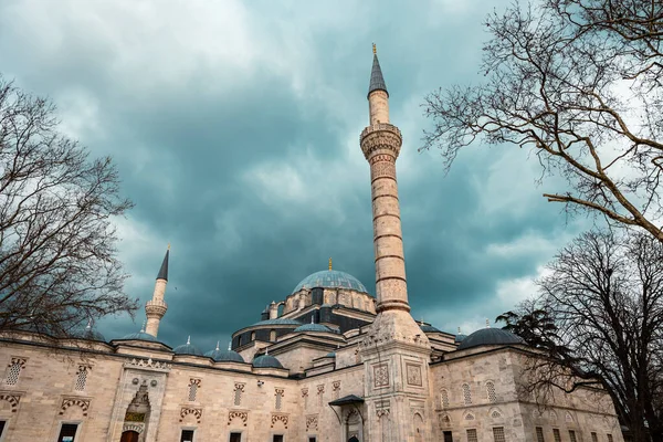 Mesquita Beyazit Bayezid Istambul Com Céu Nublado Dramático Islâmico Ramadã — Fotografia de Stock
