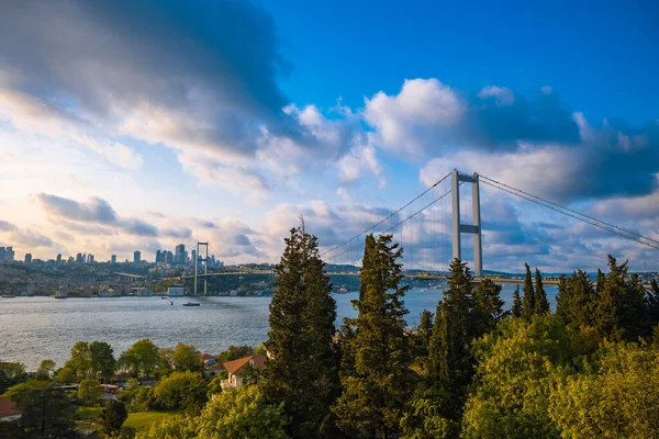 Istanbul Panoramic View Nakkastepe Cloudy Sky Travel Istanbul Background Photo — Stock Photo, Image