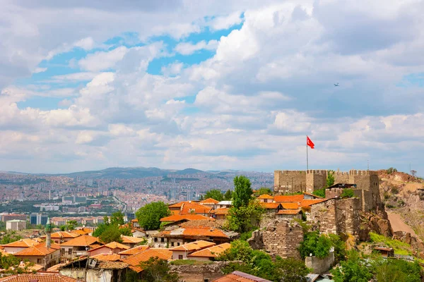 Ankara Castle Cityscape Ankara Cloudy Sky Capital City Turkey — Stockfoto