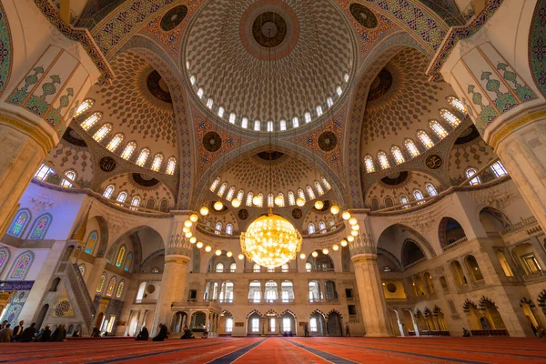 Interior Kocatepe Mosque Ankara Islamic Ramadan Background Photo Ankara Turkey — Stock Fotó
