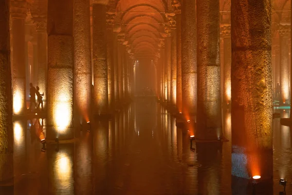 Landmarks Istanbul Basilica Cistern Yerebatan Sarnici Noise Grain Included Selective — Foto de Stock