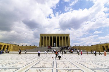 Anitkabir and Turkish People. National days of Turkey background photo. 19th may or 30th august or 29th october or 10th november concept. Ankara Turkey - 5.16.2022
