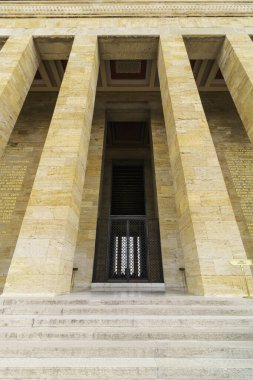 Anitkabir or mausoleum of Mustafa Kemal Ataturk in Ankara. 10 kasim or 10th november memorial day of Ataturk background photo. Ankara Turkey - 5.16.2022