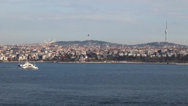 Istanbul View Topkapi Palace Panoramic View Uskudar Kadikoy Districts Video — Stockvideo