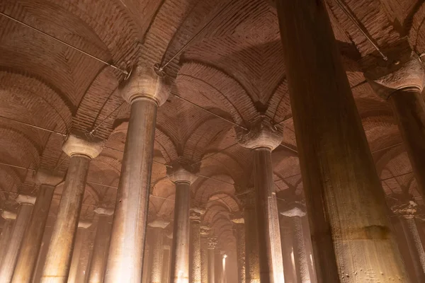 Columns Architectural Vaults Basilica Cistern Byzantine Architecture — Foto de Stock