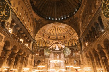 Ayasofya Mosque or Hagia Sophia. Islamic background photo. Travel to Istanbul concept. Istanbul Turkey - 8.12.2022