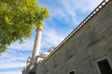 Mosques of Istanbul. Suleymaniye Mosque in the spring. Travel to Istanbul background photo.