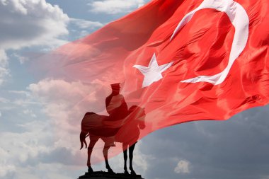 Türk ulusal bayramları. 29 Ekim Cumhuriyet Günü veya 29 Ekim cumhuriyet arkaplan fotoğrafı.