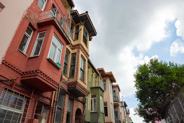 Hus Balat Distriktet Istanbul Traditionell Ottomansk Arkitektur Istanbul Turkiet 2022 — Stockfoto
