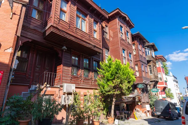 Traditionella Hus Och Hotell Sultanahmet Distriktet Res Till Istanbul Bakgrund — Stockfoto