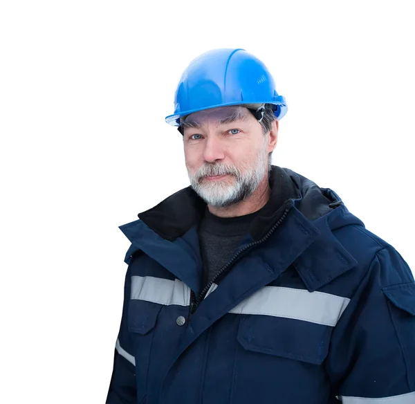 Engenheiro capacete azul — Fotografia de Stock