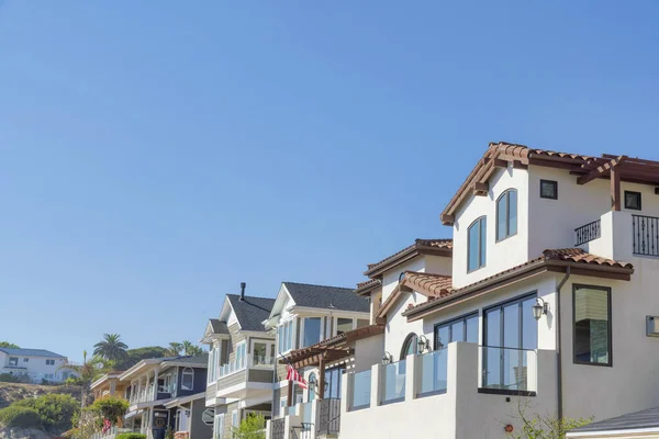 Houses Different Structures San Clemente California Residences Mountain Balconies Roofs — Stock Photo, Image