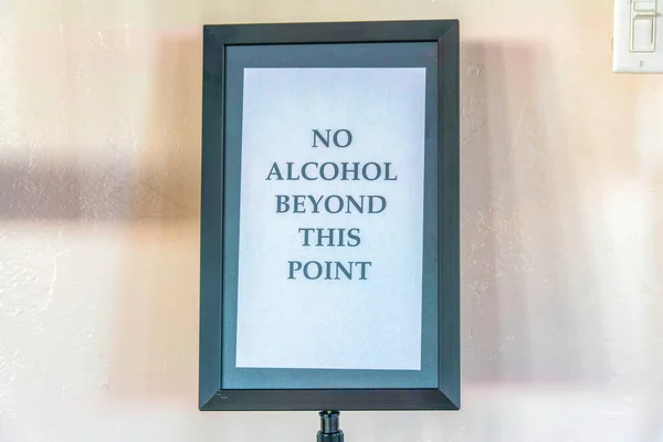 Żadnego Alkoholu Poza Tym Miejscem Oprawionej Tabliczce San Clemente Kalifornii — Zdjęcie stockowe