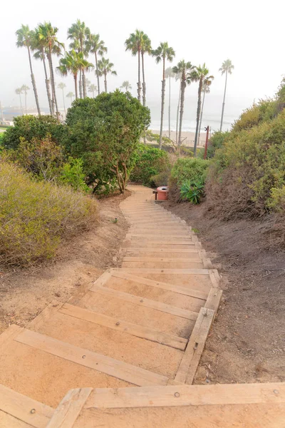 Σκάλες Για Την Παραλία Ξύλινα Σκαλοπάτια Στο San Clemente Καλιφόρνια — Φωτογραφία Αρχείου