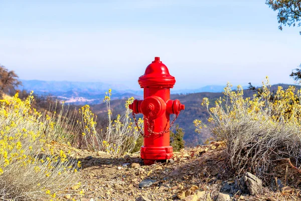 Una Boca Incendios Roja Cima Una Montaña San José California — Foto de Stock