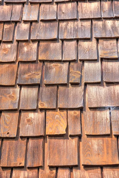 Wooden Shingle Sidings San Francisco California Wall Siding Different Sized — Stock Photo, Image