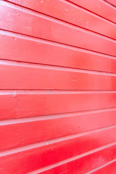 Bocznica Drewniana Pomalowana Czerwono San Francisco Kalifornii Zbliżenie Drewnianych Bocznic — Zdjęcie stockowe