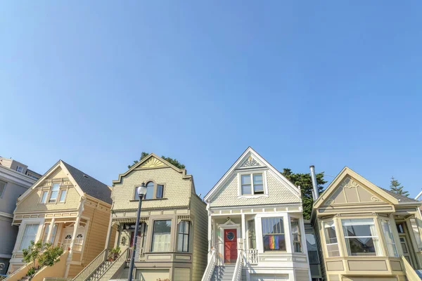 Häuserfront San Francisco Kalifornien Der Vorderseite Der Häuser Befindet Sich — Stockfoto