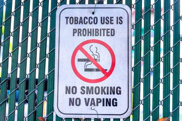 Uso Tabacco Vietato Non Fumare Nessun Segno Vaporizzazione San Francisco — Foto Stock