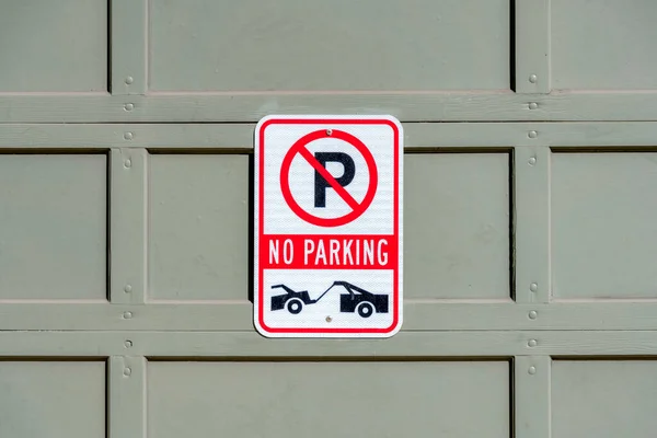 Hay Señal Estacionamiento Con Símbolo Grúa San Francisco California Publicado —  Fotos de Stock