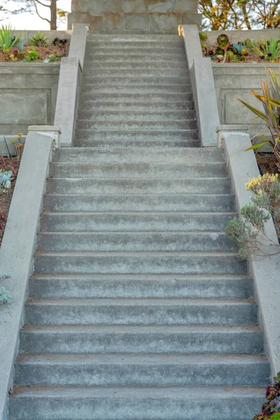 Escalera Hormigón Aire Libre Una Pendiente San Francisco California Escalera —  Fotos de Stock