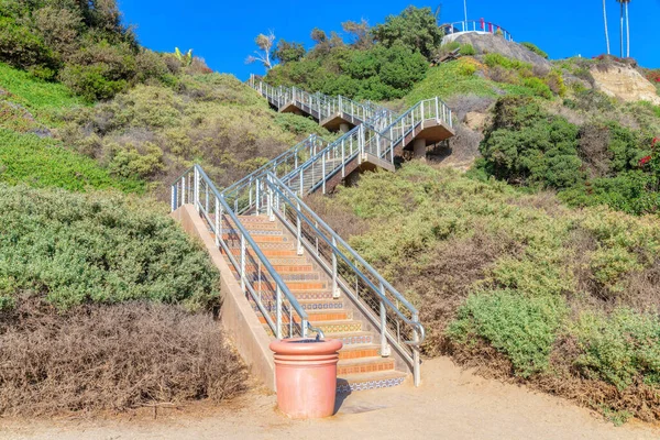 Staircase Slope Mountain San Clemente California Stairs Ornate Tile Risers — Stock Photo, Image