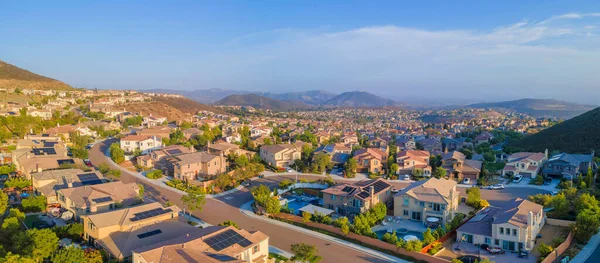 Cały Widok Dzielnicę Mieszkalną Double Peak Park San Marcos Kalifornia — Zdjęcie stockowe