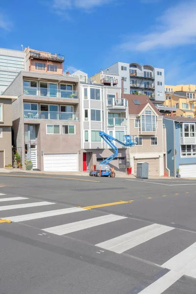 Pedestrian Lane Residential Area San Francisco California View Complex Residences — Stock Fotó