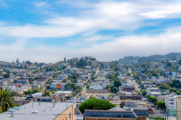 High Angle View San Francisco Suburbs San Francisco California Rows — Stock fotografie