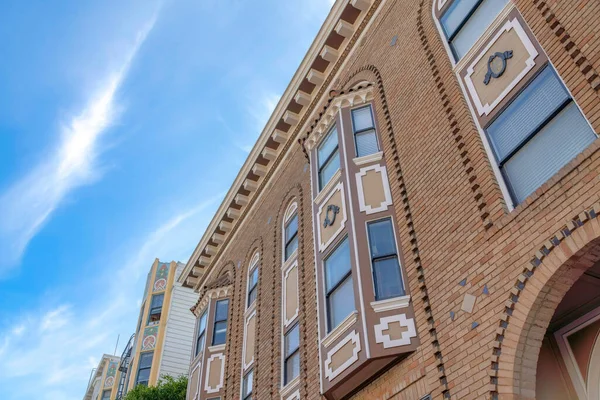 Low Angle View Residential Building Georgian Style Exterior San Francisco — 图库照片