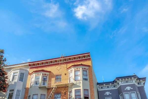 Low Angle View Facade Residential Buildings San Francisco California Buildings — Stock Photo, Image