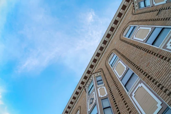 Low Angle View Georgian Style Residential Buildings Brown Bricks San — Stock Photo, Image