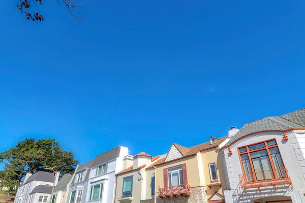 Row Houses Different Exterior Designs Suburbs San Francisco California Houses —  Fotos de Stock