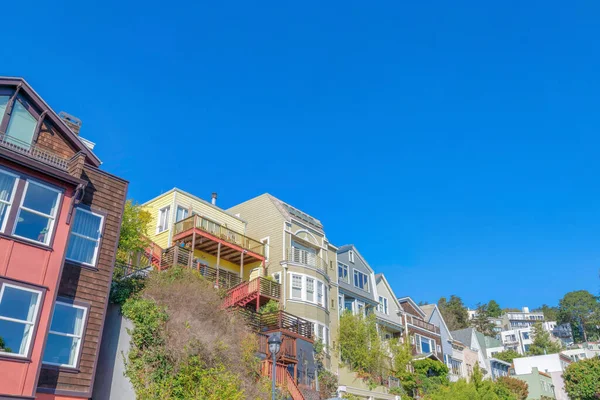 Low Angle View Multi Storey House Buildings Sky San Francisco — Foto de Stock