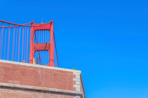 View Golden Gate Bridge Tower San Francisco California Building Quoin — Stock fotografie