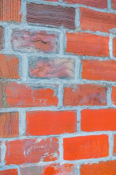 Bricks Lines Cement Grout San Francisco California Close Lined Red — Foto de Stock