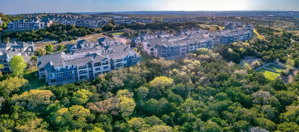 Austin Texas Aerial Panoramic View Apartment Complex Area Apartment Complex —  Fotos de Stock