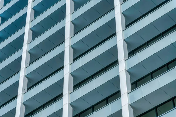 Cephesinde Cam Pencereler Balkonlar Olan Modern Bir Şehir Merkezindeki Austin — Stok fotoğraf